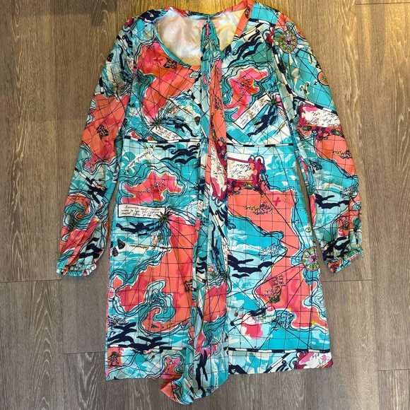 Lilly Pulitzer Wayles X Marks The Spot Silk Dress - Picture 2 of 3